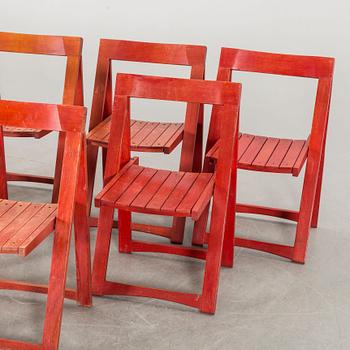 Seven second half of the 20th century collapsible chairs.