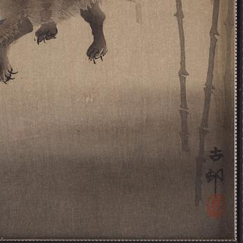 Ohara Koson (1877-1945), färgträsnitt, fem stycken. Japan, 1900-talets första hälft.