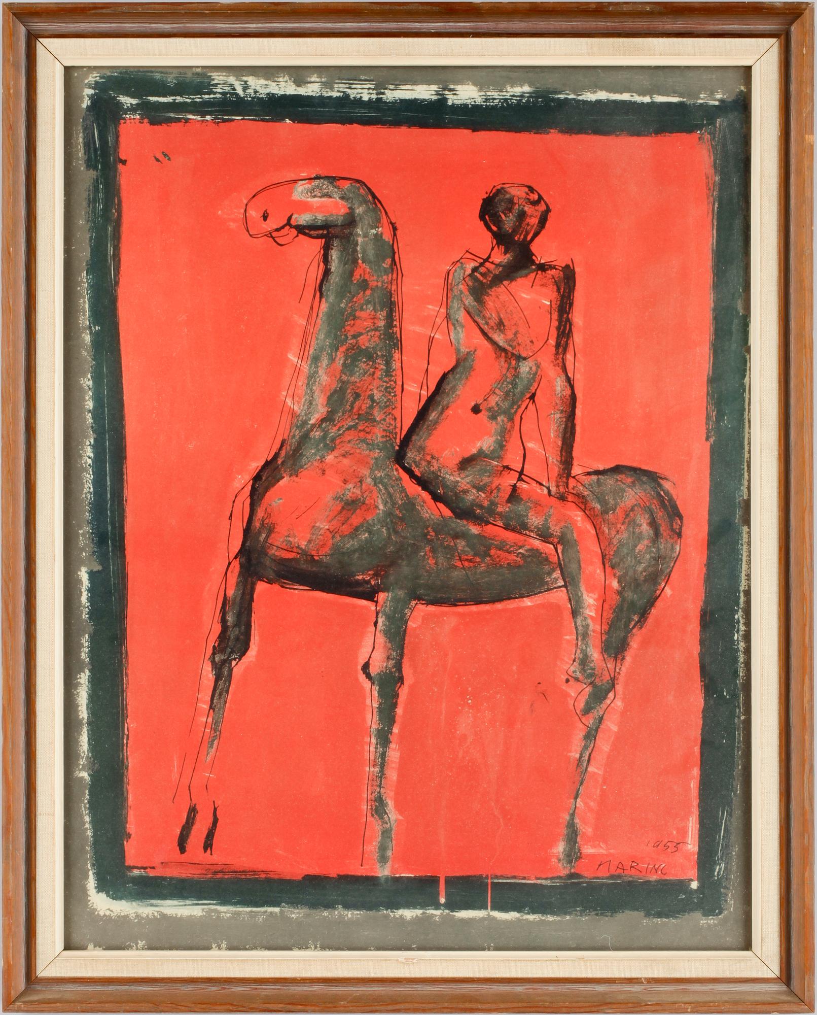 MARINO MARINI, litografiskt tryck, sign och dat 1955 i trycket.