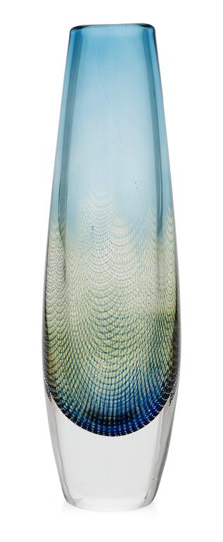 A Sven Palmqvist "Kraka" glass vase, Orrefors 1950´s.