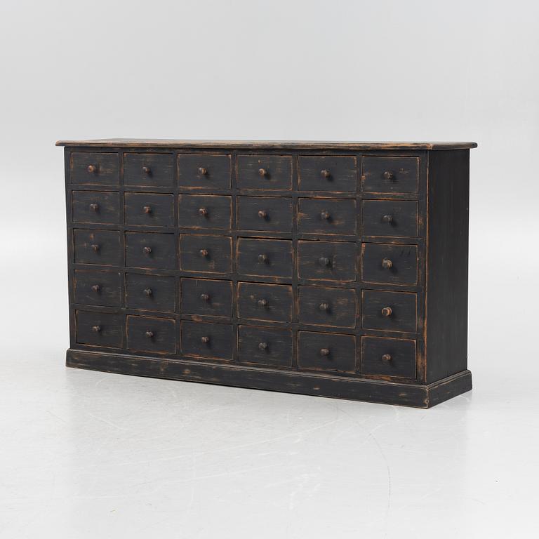 A pained chest of drawers, 20th Century.