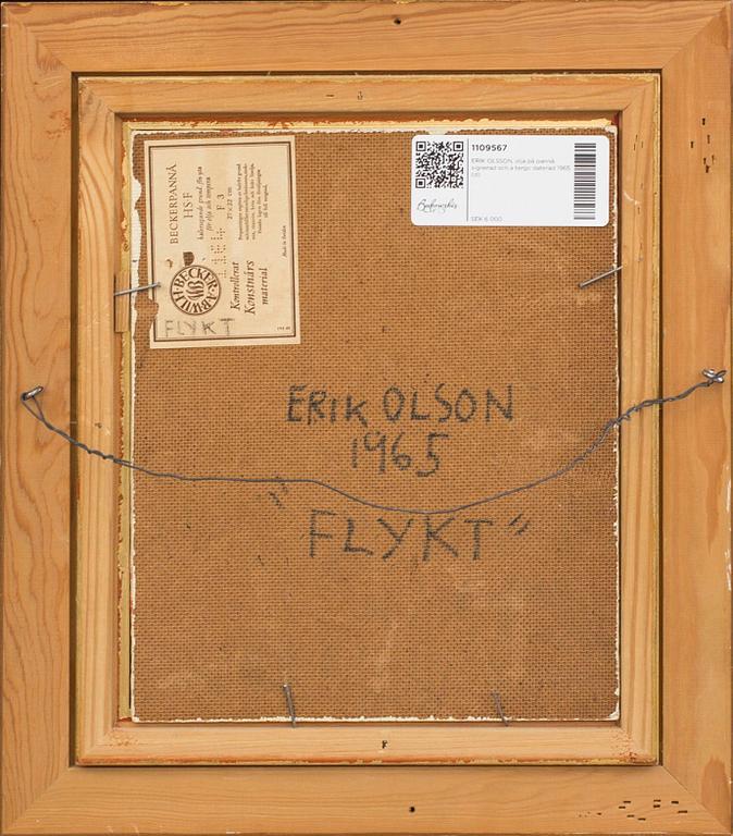 ERIK OLSON, oil on panel, signed and a tergo dated 1965.