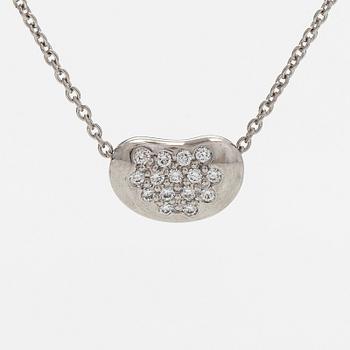 Tiffany & Co, Elsa Peretti, kaulakoru "Bean", platinaa ja briljanttihiottuja timantteja.