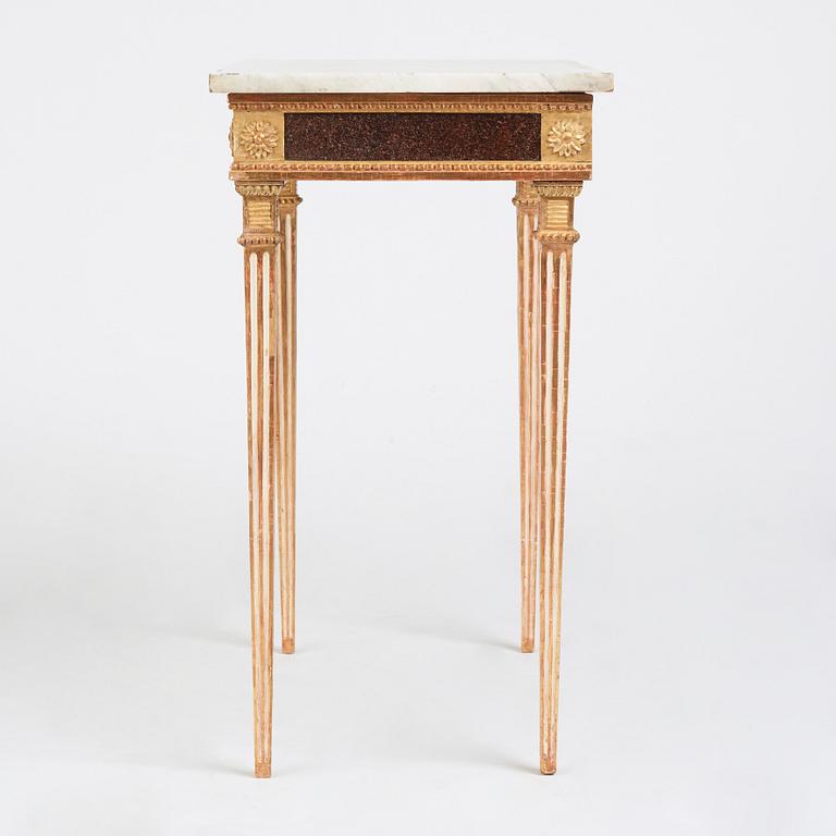 A late Gustavian console table, late 18th Century.