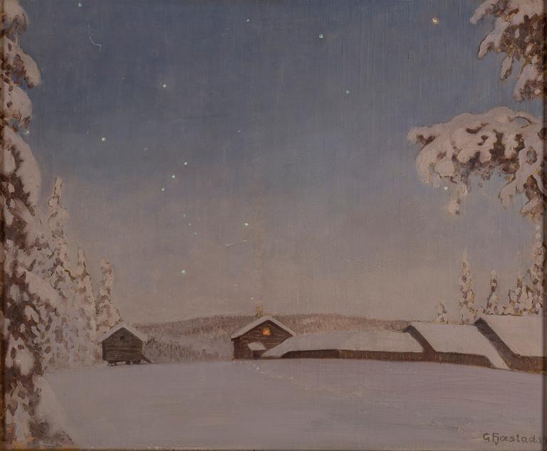 GUSTAF FJAESTAD, oil on panel, signed and dated -29.