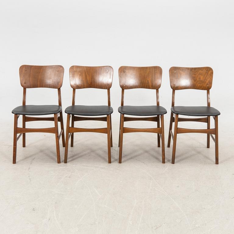 A set of four chairs possibly Ib Kofod Larsen, Denmark, the second half of the 20th century.