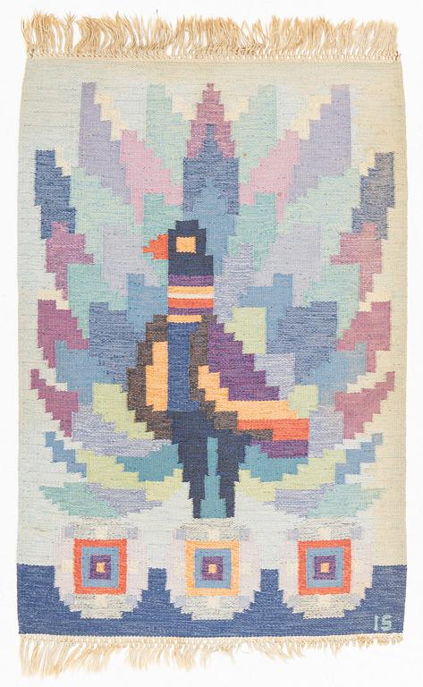 Ingegerd Silow, vävnad, rölakan, "Paradis", ca 124 x 83 cm.