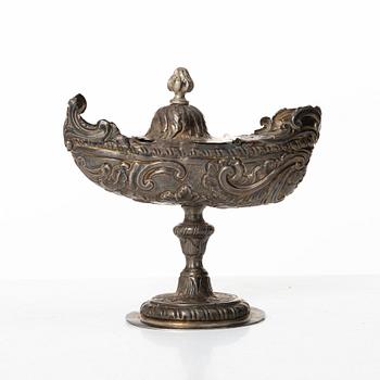 Incense burner, silver, 19th century, possibly Italy.