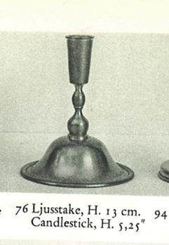 Firma Svenskt Tenn, a pair of pewter candlesticks model "76", Stockholm 1930.