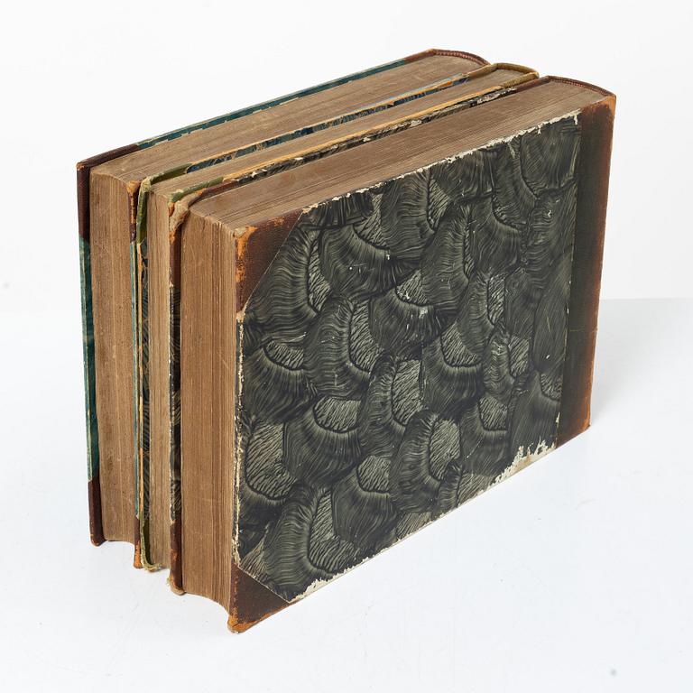 Carl J. Sundevall & Peter Åkerlund, three books, 'Svenska Foglarna'.