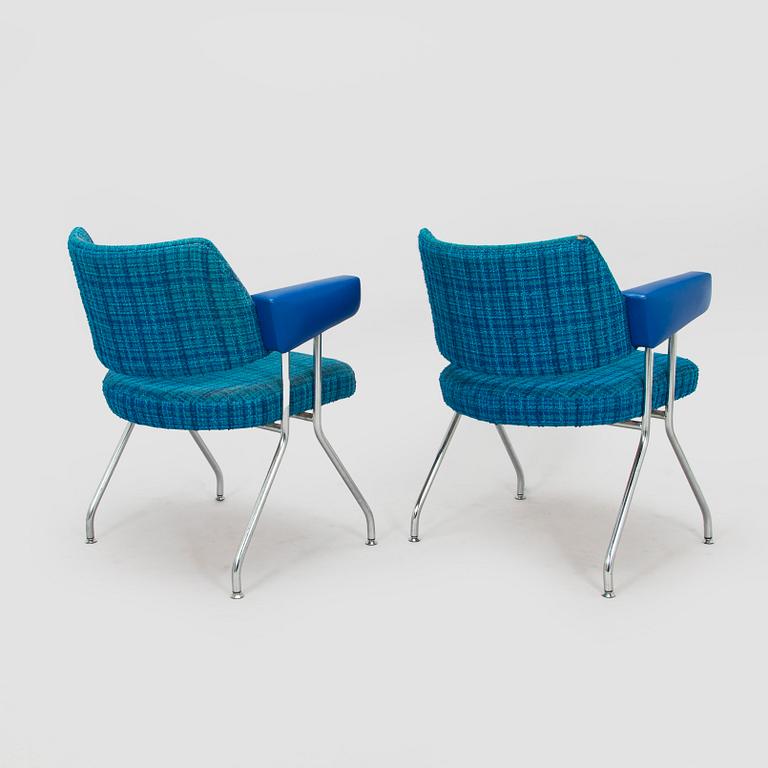 Nojatuoleja, 6 kpl, valmistaja Merva 1970-luku.