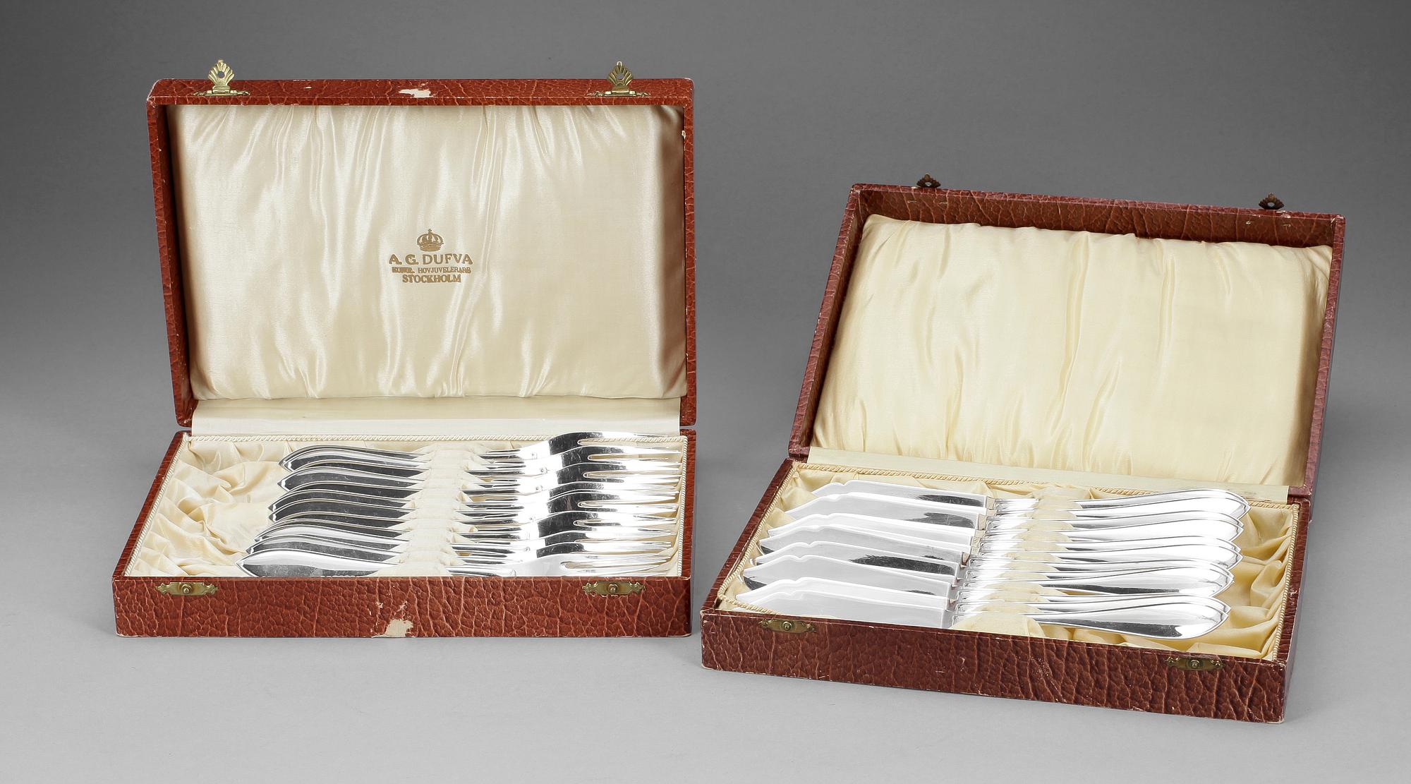 FISKBESTICK, 24 st, silver, "Svensk spets", CG Hallberg, Stockholm 1931-32.