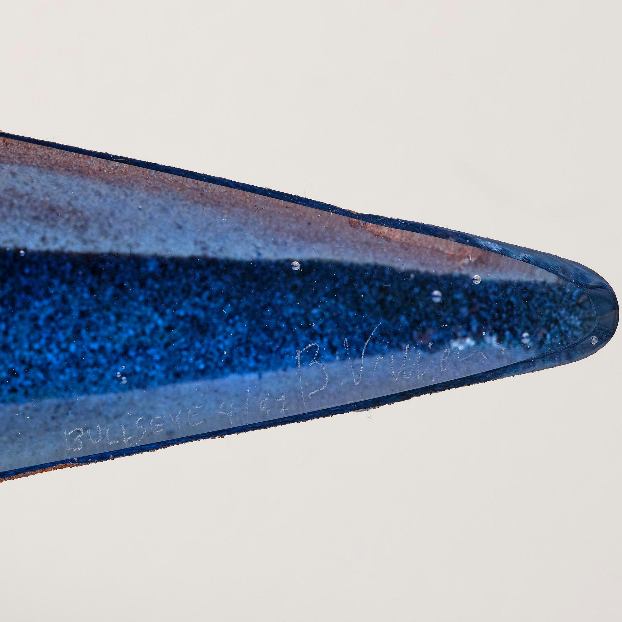 Bertil Vallien, a boat shaped sand cast glass sculpture,  Bullseye Glass Co., Portland, 1997.