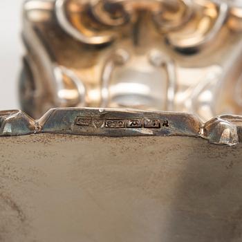 A pair of silver candlesticks, Auran Kultaseppä Oy, Turku, 1976.