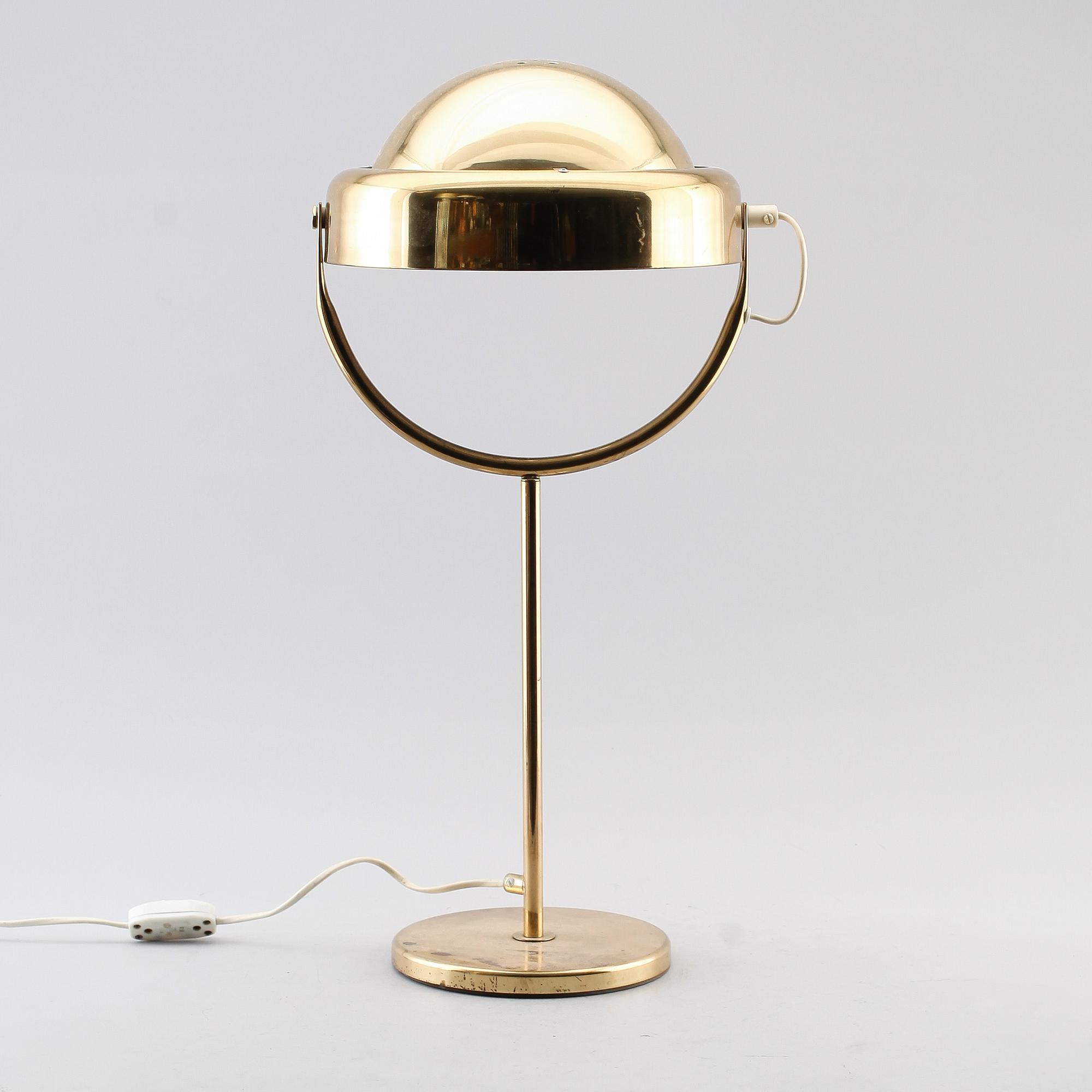 BORDSLAMPA, mässing, Aneta, Växjö, 1900-talets andra hälft.