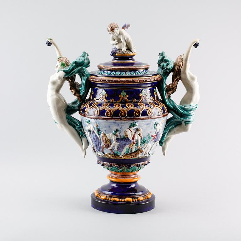 LOCKURNA, majolika, 1800-talets andra hälft.