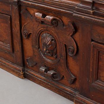 A Swedish baroque marquetry chest, later part of the 17th century,