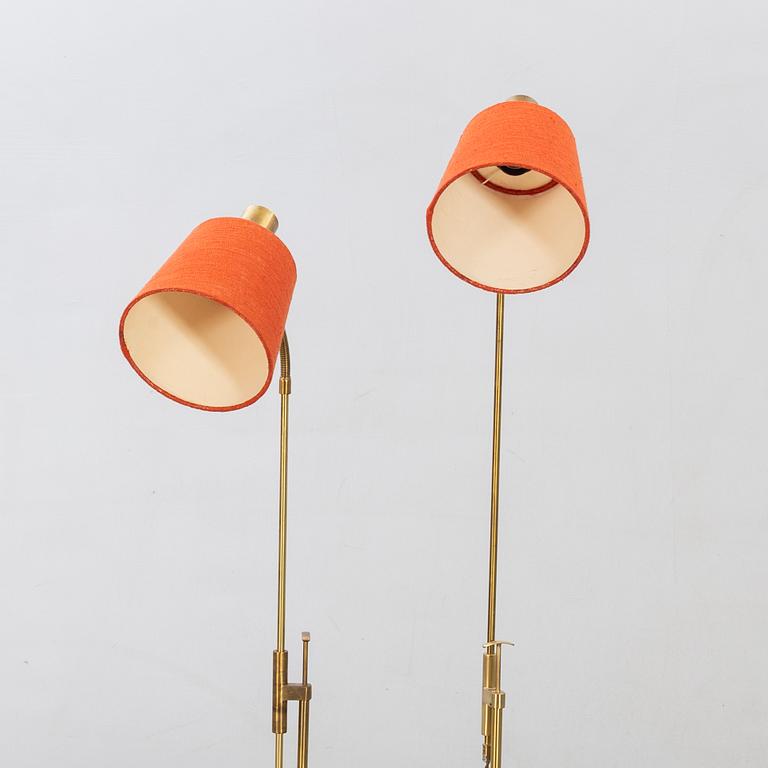 Golvlampor, 2 st, snarlika, Falkenbergs Belysning 1960-tal.