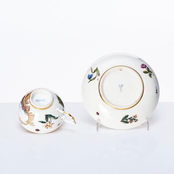 A Meissen porcelain cup with stand, 18th Century.