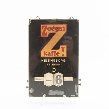 Eternal calendar "Zoegas coffee" early 20th century.