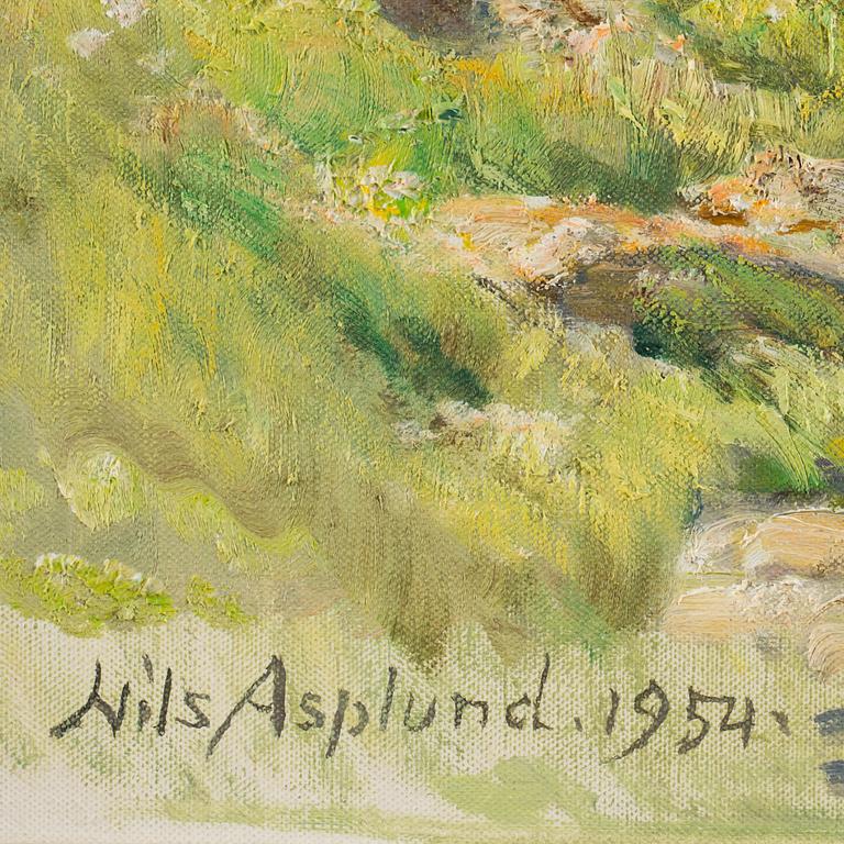 NILS ASPLUND, olja på pannå, signerad och daterad 1954.