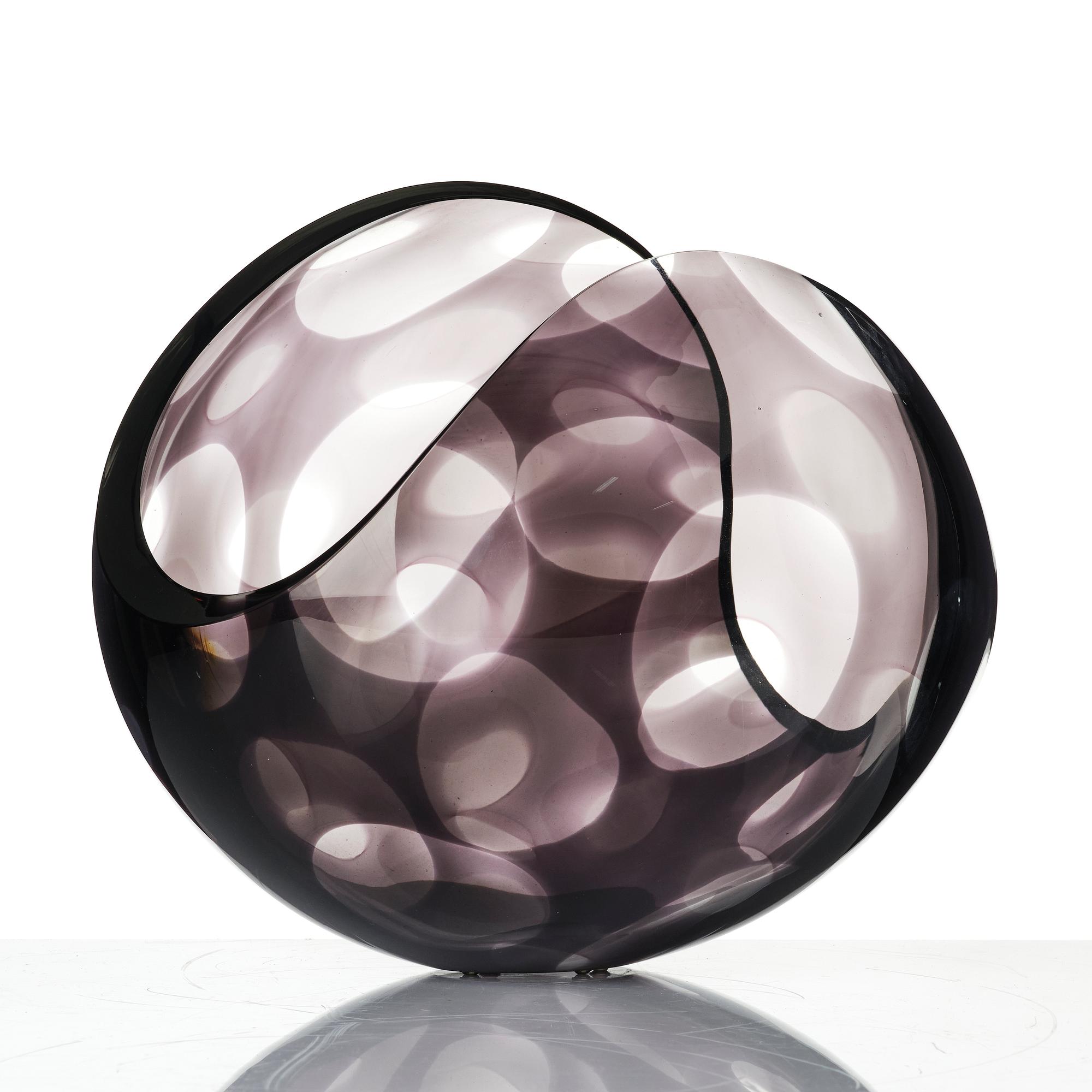 Lena Bergström, skål, glas, Orrefors Gallery, limited edition, 2004.