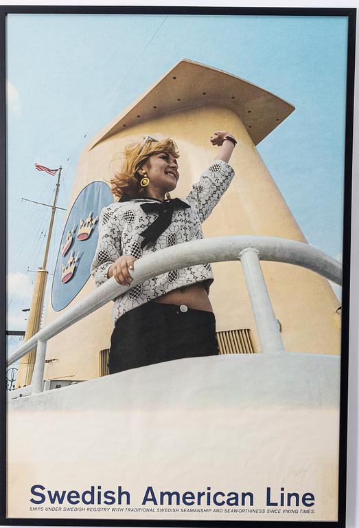 Swedish American Line, advertising poster, 1960s/70s.