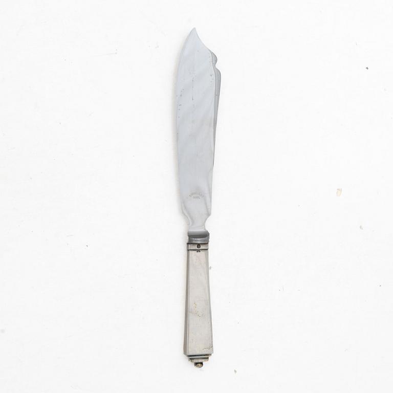 Georg Jensen, A silver 'Pyramid' fish knife, silver, Denmark, 1925–1932.