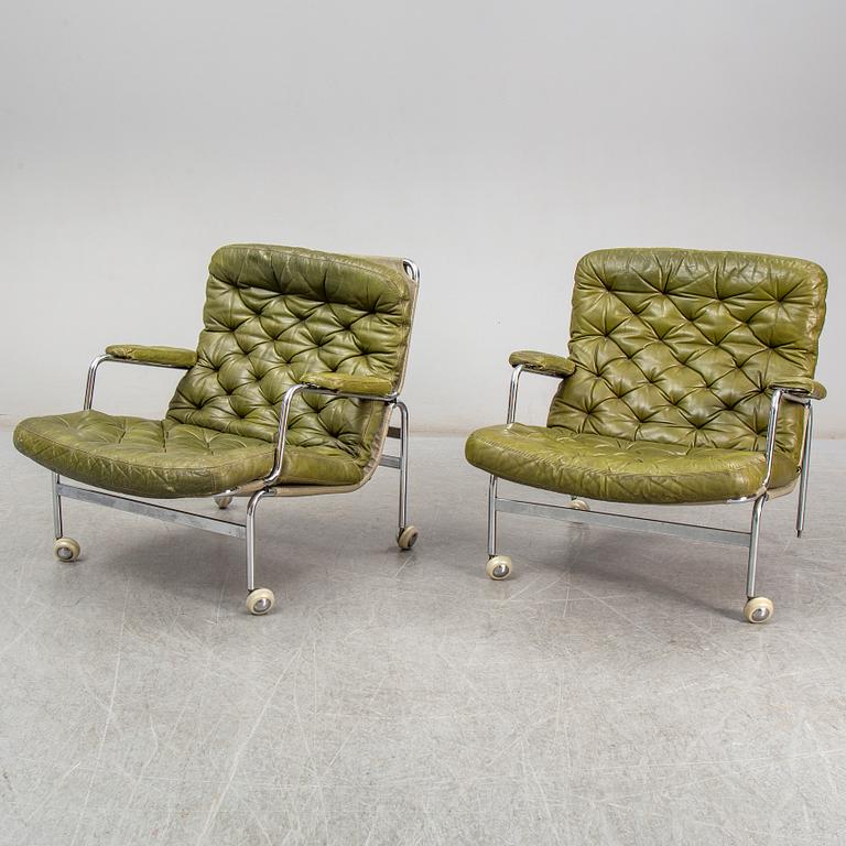 BRUNO MATHSSON, a pair of 'Karin' easy chairs, from DUX, second half of the 20th century.