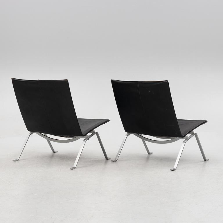 Poul Kjaerholm, a pair of "PK22"lounge chairs, Kold Christensen, Denmark.
