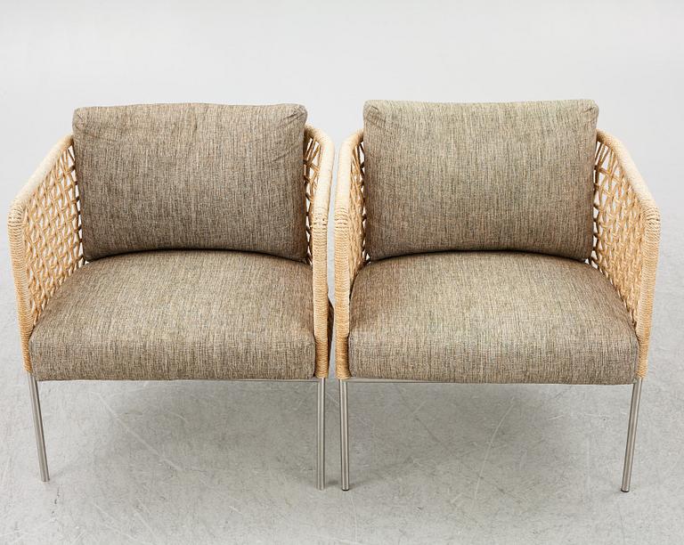 Piero Lissoni, a pair of 'Café Armchair', Living Divani.