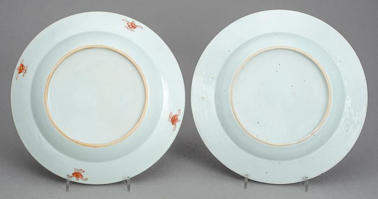 TALLRIKAR, 10 st, porslin, Qianlong, Kina 1700-tal.