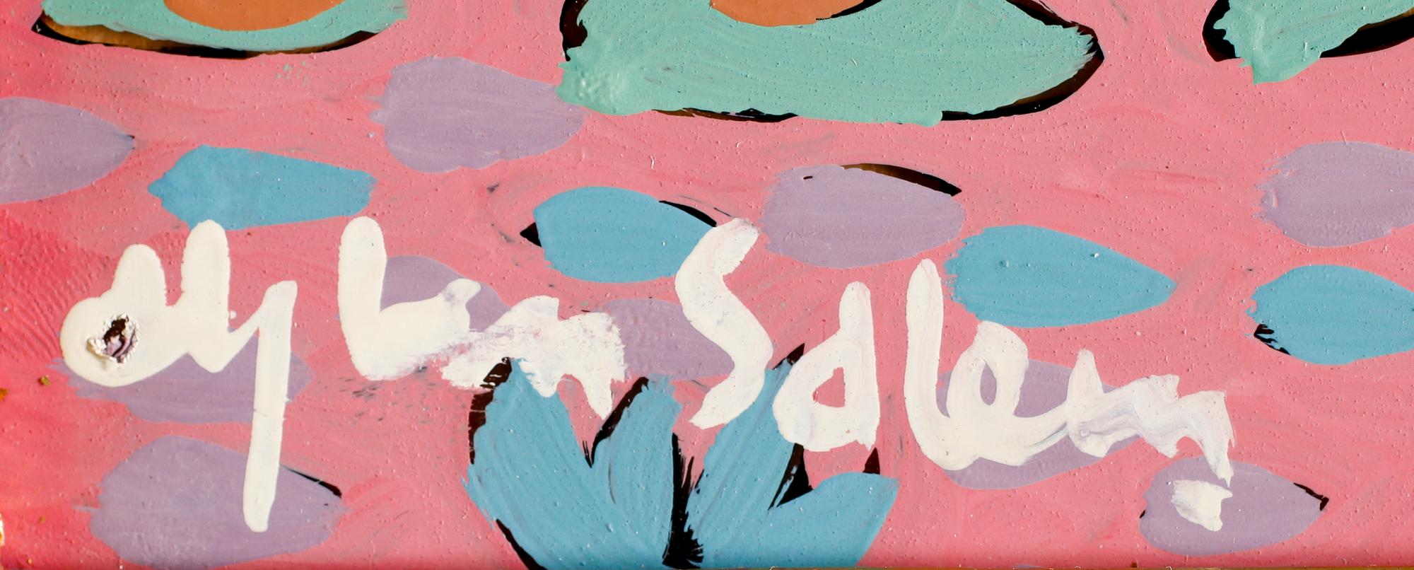 ALY BEN SALEM, blandteknik på glas, signerad.