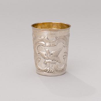 A RUSSIAN SILVER BEAKER, Moscow 1769, Krishev Fedor.