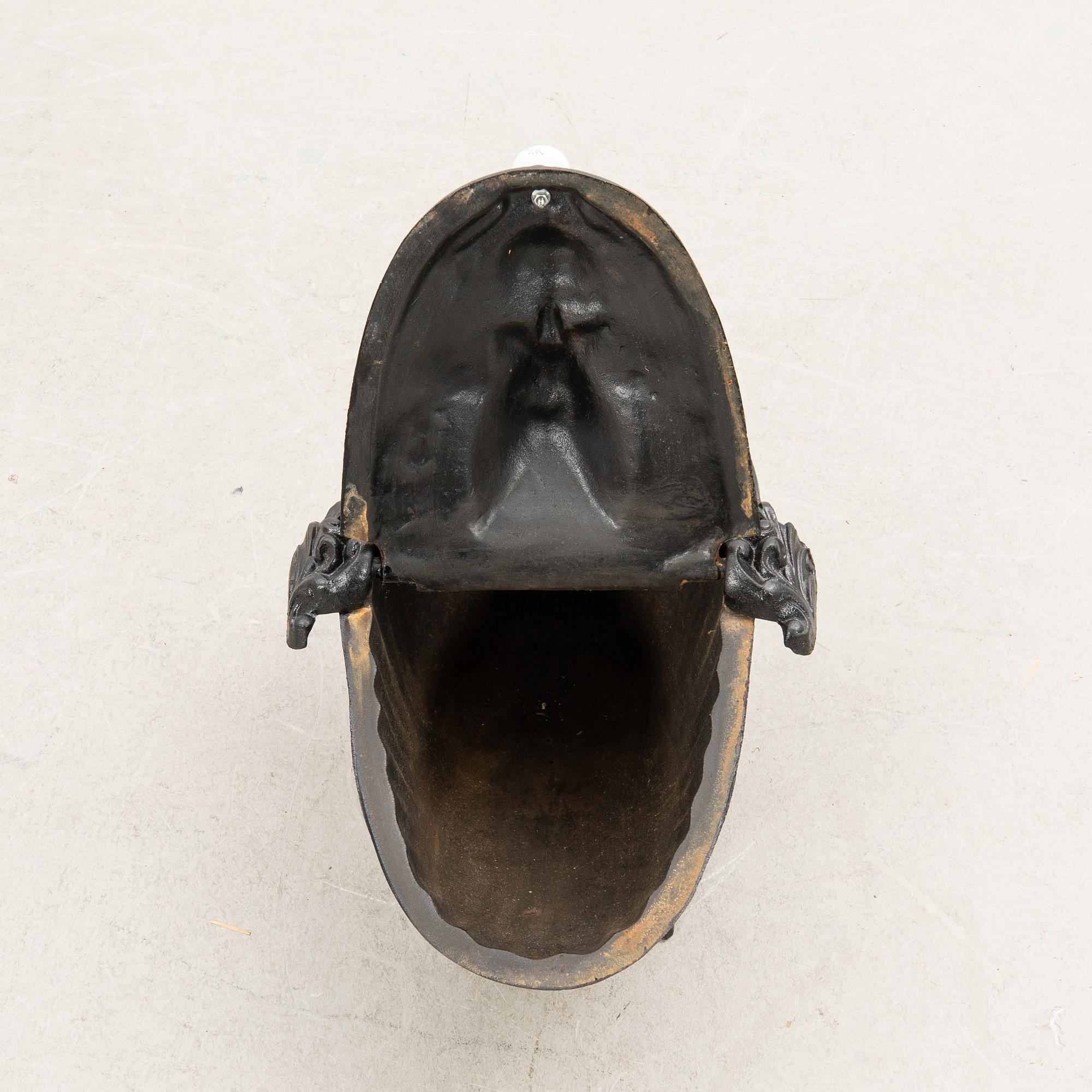 Coal box, 20th century, cast iron.