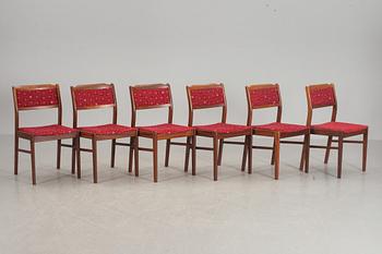 BORD samt STOLAR, 6 st, Sverige. 1960-tal.