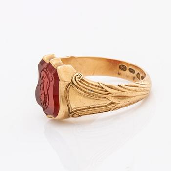 A Finish signet carnelian ring, 1899.