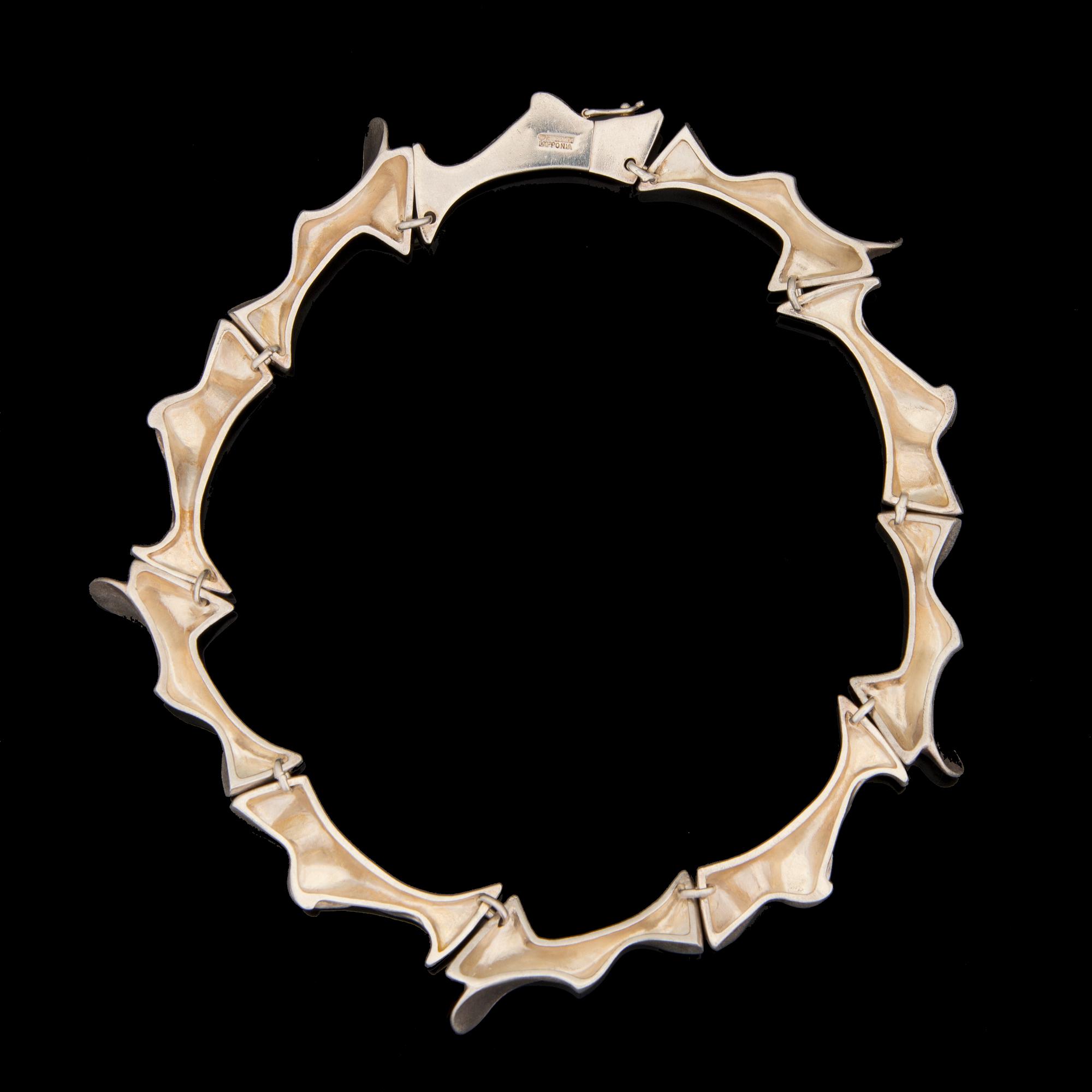 A BJÖRN WECKSTRÖM NECKLACE, "Nova", silver. Lapponia 1975.