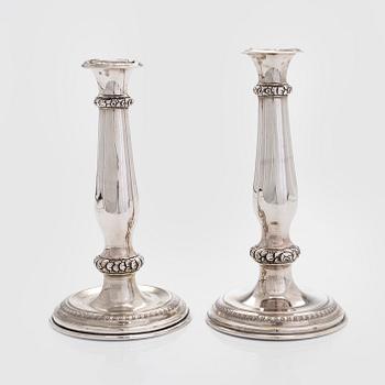 Ljusstakar, ett par, silver, Österrike-Ungern 1847.