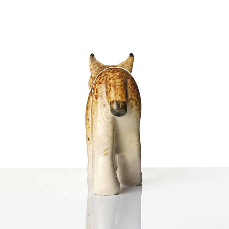 Lisa Larson, Figure, Lynx, stoneware, Gustavsberg for the Nordic Company/WWF.