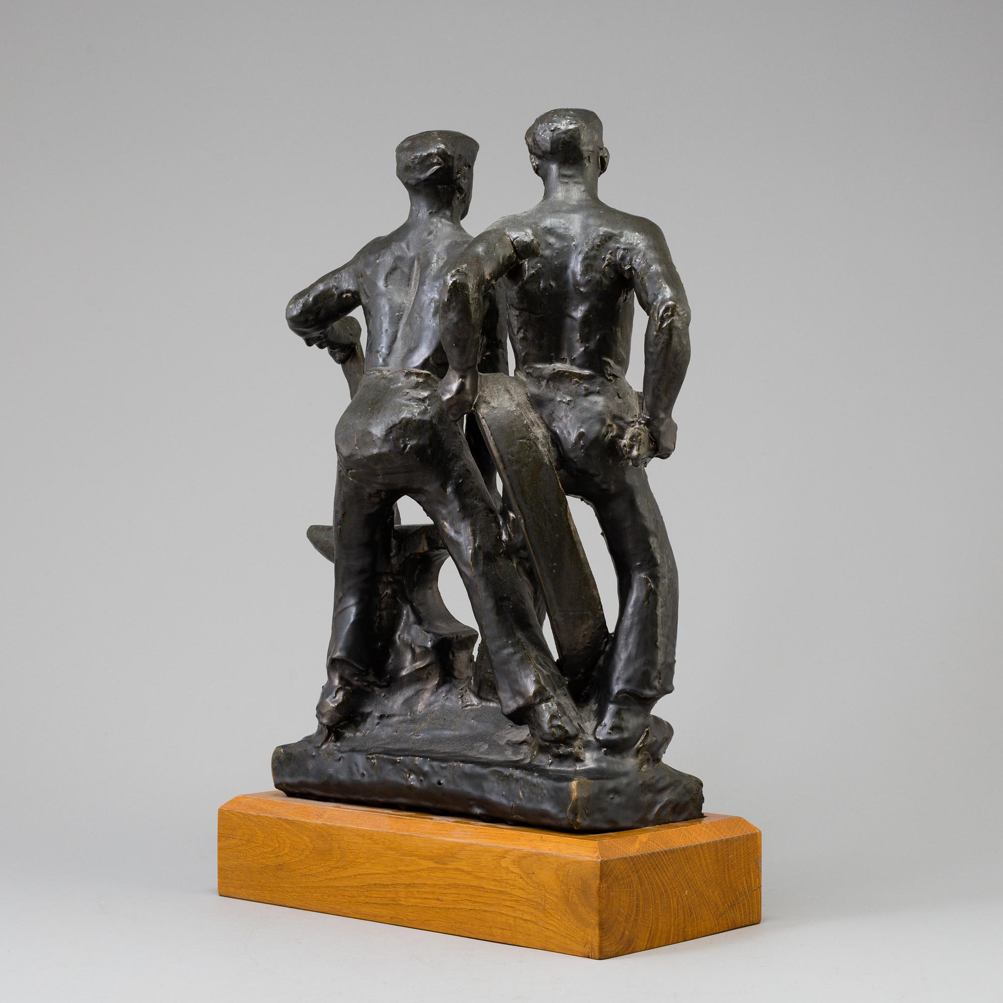 A sculpture by ALLAN EBELING in bronze, sined and dated, 20/8-31.