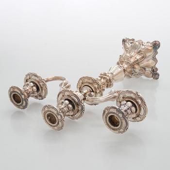 A silver candelabrum, Kultakeskus, Hämeenlinna 1976.