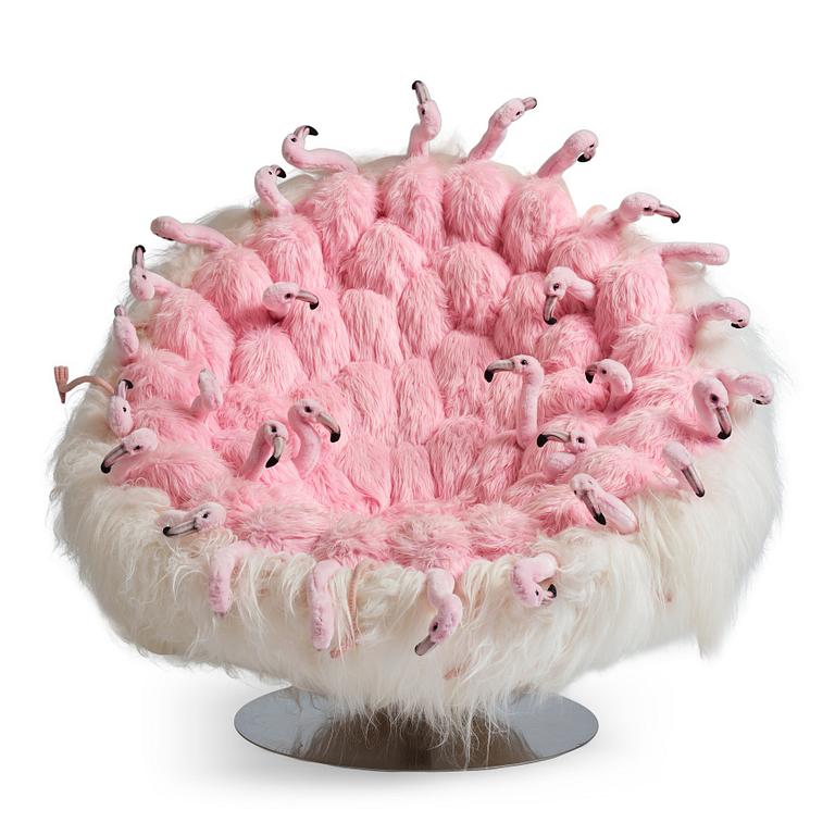 Alexis Verstraeten & Pauline Montironi, "Miss Flamingo" fåtölj, AP Collection, ed. AP1, Belgien 2017.