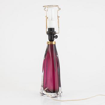 Carl Fagerlund, a glass table lamp, Orrefors, second half of the 20th century.