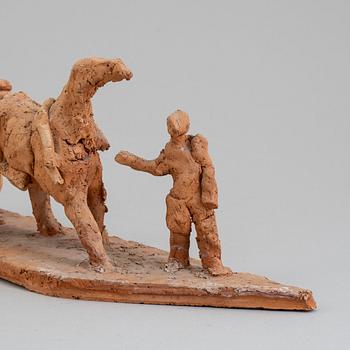 ASMUND ARLE, Skulptur, terracotta, signerad Asmund Arle och daterad 1952.