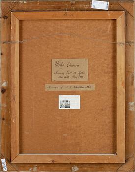 OKÄND KONSTNÄR, olja på pannå, 1700/1800-tal.