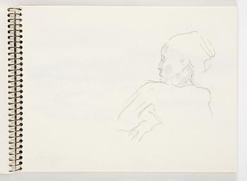 Lotte Laserstein, 4 skissböcker med blyertsteckningar.