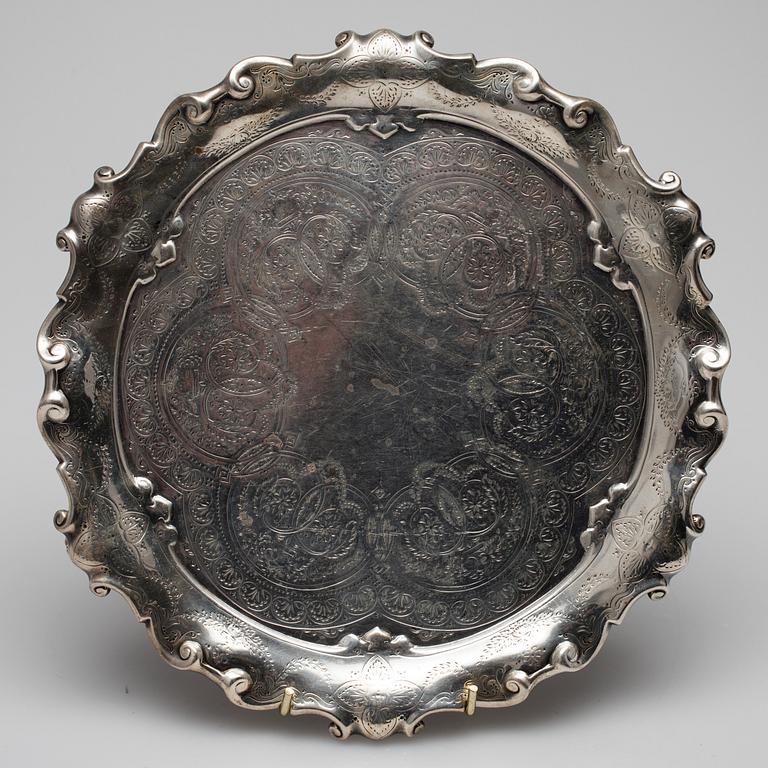 VISITKORTSBRICKA, silver, England, London 1904, vikt 602 g.