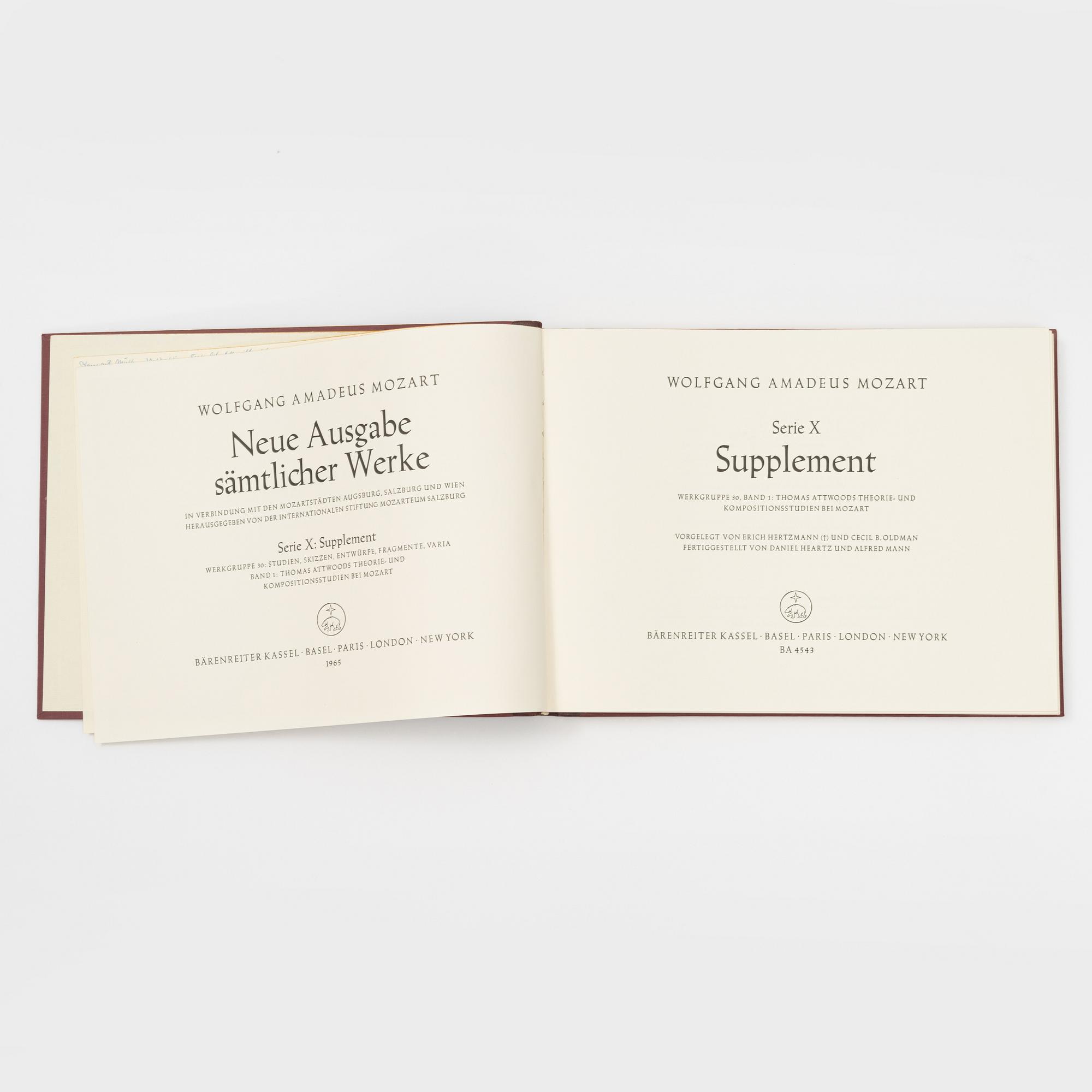 Books, 81 vol. Wolfgang Amadeus Mozart. "Neue Ausgabe sämtlicher Werke", (more published).