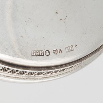 Ljusstakar, ett par, silver, GAB, Stockholm, 1962.